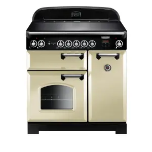 Rangemaster CLA90EICRC Freestanding Electric Range cooker with Induction Hob - Cream