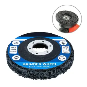 HomeSmart 100mm Paint & Rust Removal Wheel for Angle Grinder - Durable Nylon Abrasive Disc