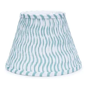 ValueLights Riza Tapered Green Arrow Fabric Pleated Easy Fit Small Lamp Shade