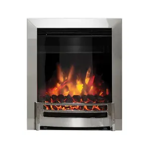 Be Modern Edana 2kW Chrome effect Electric Fire (H)565mm (W)413mm (D)75mm