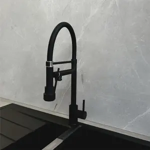 Liquida GD384MB Single Lever Multi Use Pull Out Kitchen Mixer Tap In Matt Black