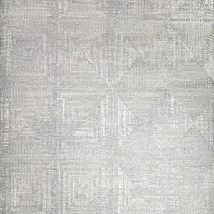 Galerie Pepper Raffia Silver Shimmer Geometric Diamond Wallpaper