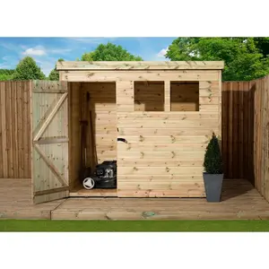 8 Ft. W x 4 Ft. D Shiplap Pent Wooden Shed