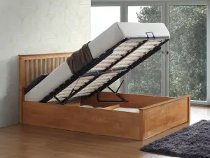 Malmo Oak Wooden Ottoman Bed King Size