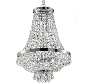 Luminosa Caesar Decorative Grand Chandelier Chrome, G9