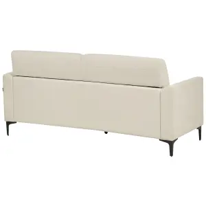 3 Seater Fabric Sofa Beige FENES