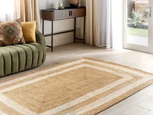 Jute Area Rug 160 x 230 cm Beige GEMEREK