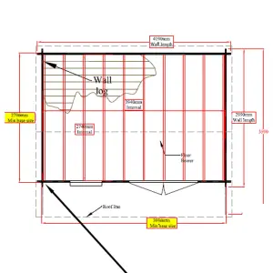 Shire Marlborough 10x14 ft Toughened glass & 1 window Apex Wooden Cabin