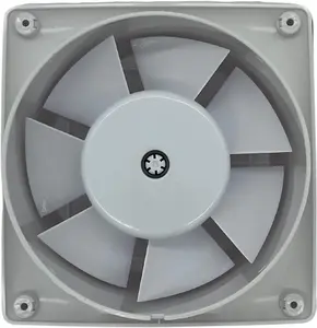 AirTech-UK Bathroom Extractor Fan 150mm/6 Matte Black Glass Front Panel with Humidity Sensor