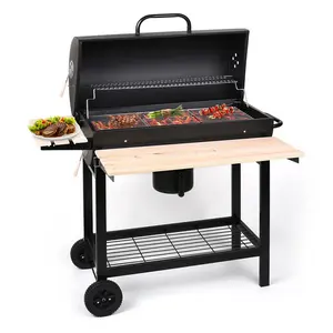 Offset Charcoal Portable Smoker & Grill