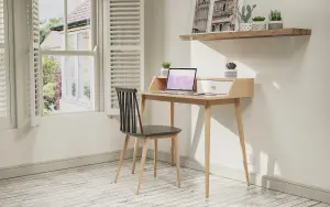 UK HomeLiving Smart Desk V3 Oak and White