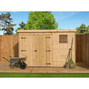 10 Ft. W x 5 Ft. D Shiplap Pent Wooden Shed