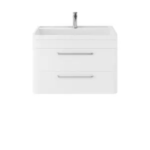 Solar 800mm Wall Hung Single Vanity Pure White