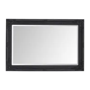 Andrews Flat Wall Mirror Black Matte / 60cm x 90cm W