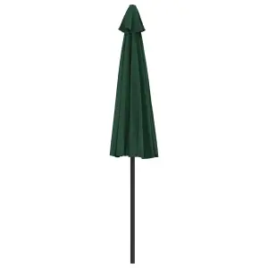 Berkfield Balcony Parasol with Aluminium Pole Green 270x135 cm Half