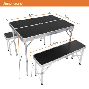 Milestone Camping Portable Camping Table & Bench