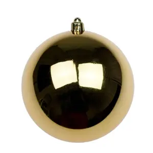 Shatterproof Bauble Gold / 6cm H x 6cm W x 6cm D