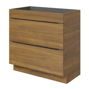 GoodHome Imandra Matt Walnut effect Freestanding Bathroom Cabinet (H) 820mm (W) 800mm