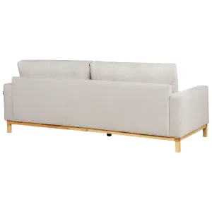 3 Seater Fabric Sofa Beige SIGGARD