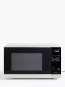 John Lewis JLSMWO08 Microwave, Silver