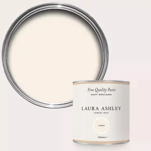 Laura Ashley Ivory Matt Emulsion Paint Sample