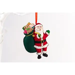 Santa with His Sack Christmas Tree Hanging Figurine Ornament