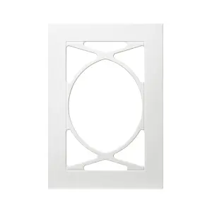 GoodHome Artemisia Matt white Classic shaker Glazed Cabinet door (W)500mm (H)715mm (T)18mm