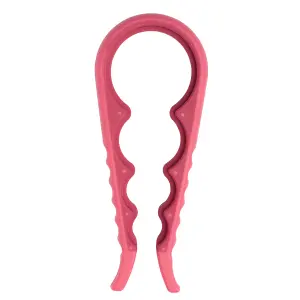 Hardys 4-Size Bottle & Jar Opener for Weak Hands - Kitchen Aid for Arthritic, Elderly & Children - Rubber Edged for Grip - Pink