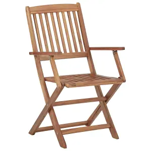 Berkfield Folding Outdoor Chairs 6 pcs Solid Acacia Wood