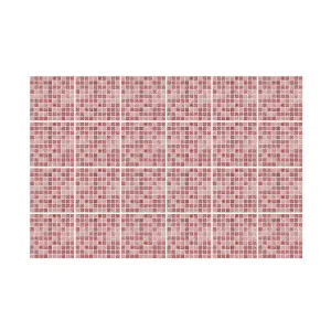 24 Pieces 15x15cm Pink Marble Vintage Azulejo Mosaic Tile Stickers