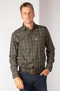 Rydale Men's Country Checked Shirt - Wetwang - Dark Olive S