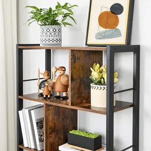 Westhought Bookcase Rustic Brown/Ink Black