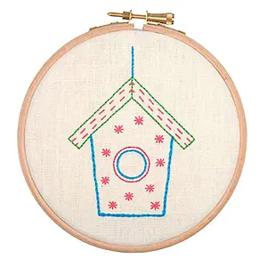 BIRD HOUSE - Embroidery Kit with Hoop: Bird House - Anchor