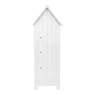 Wooden Garden Storage Shed - White