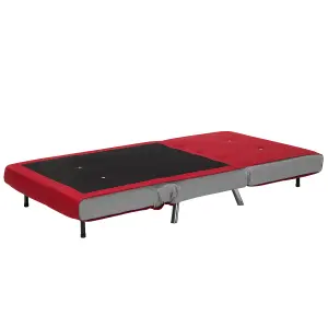 Beliani Retro Sofa Bed FARRIS Red