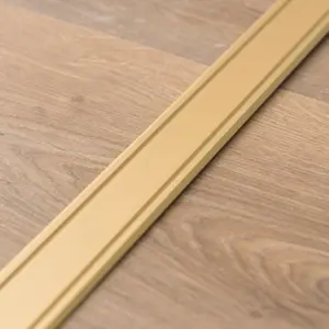 Flat self-adhesive anodised aluminium door floor edging bar strip trim threshold 930 x 30mm a02 gold