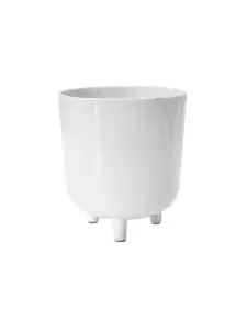 Lecce White Speckled Planter H24Cm D20Cm