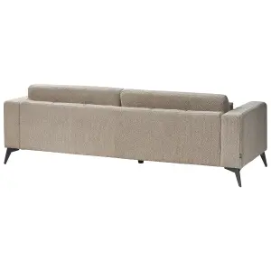 3 Seater Boucle Sofa Taupe ANGE