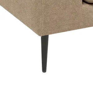 Corner Sofa FLAM Light Brown Fabric Left Hand