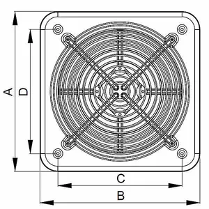 Industrial White Extractor Fan 315mm / 240V / 1220m3/h Ventilator