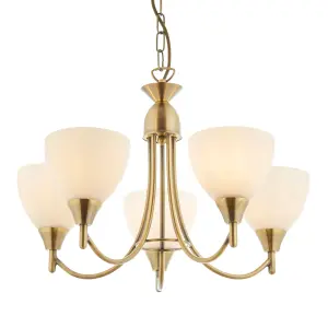 Aboura Antique Brass 5 light Ceiling Pendant