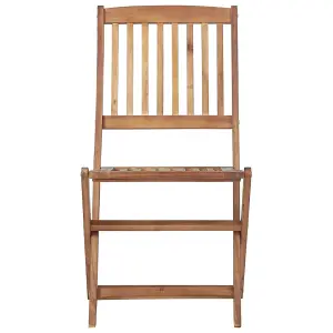 Berkfield Folding Outdoor Chairs 8 pcs Solid Acacia Wood