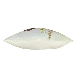 Evans Lichfield Blackbird Floral Printed Feather Filled Cushion