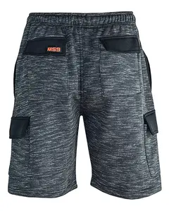 MS9 Mens Cargo Painter Decoration Jogging Fleece Work Shorts Tracksuit Cargo Shorts H15, Charcoal - S