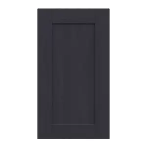 Alpinia Matt midnight navy wood effect Shaker Highline Cabinet door (W)400mm (H)715mm (T)18mm