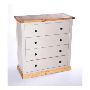 Bomporto 4 Drawer Chest of Drawers Brass Knob