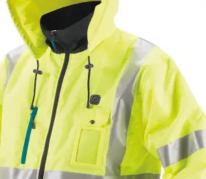 Makita DCJ206Z Hi Viz LXT 14.4v 18v Heated Jacket Extra Large XL + Battery