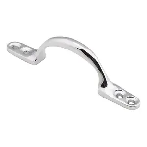 Sash Window Bow Shaped Lift Handle 102 x 12mm 28mm Proj Polished Chrome