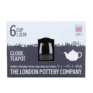 London Pottery Globe Solid Colour Teapot Black / 1.2 L