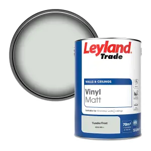 Leyland Trade Vinyl Matt Walls & Ceilings Emulsion Paint Tundra Frost (PPG1009-1) 5L